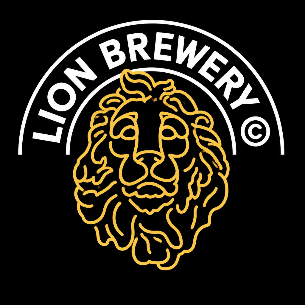 AI Sign Designer neon-ready Lion Brewery sign design