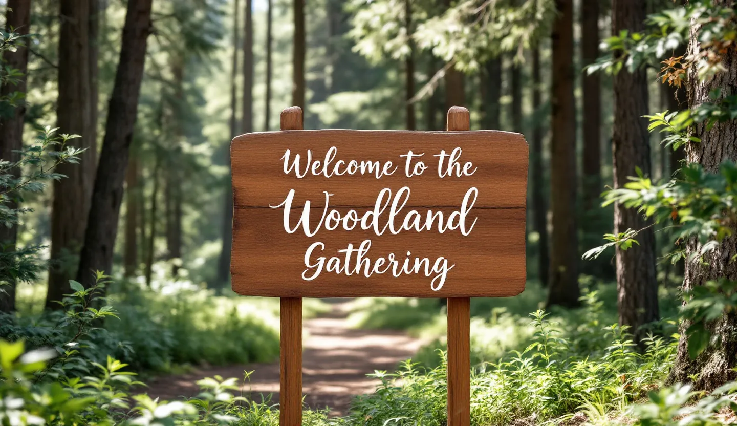Wood sign for event signs
