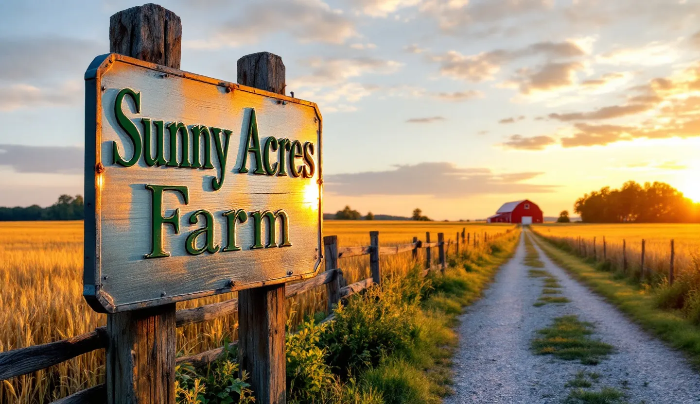 Aluminium plate sign for farm signs