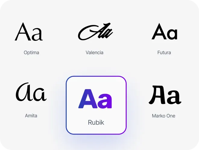 Sign customiser supports thousands of fonts