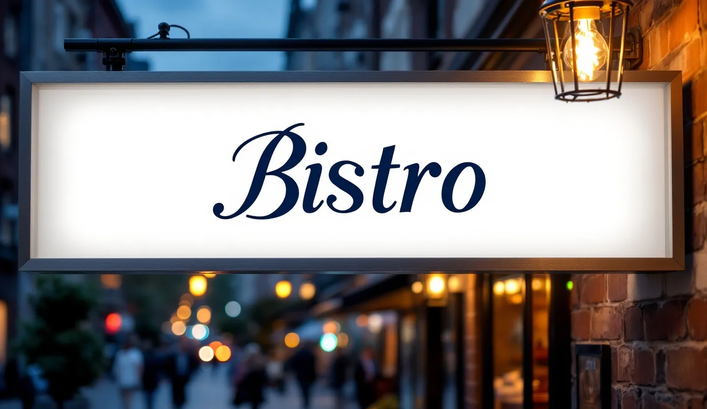 Lightbox sign for restaurant signs