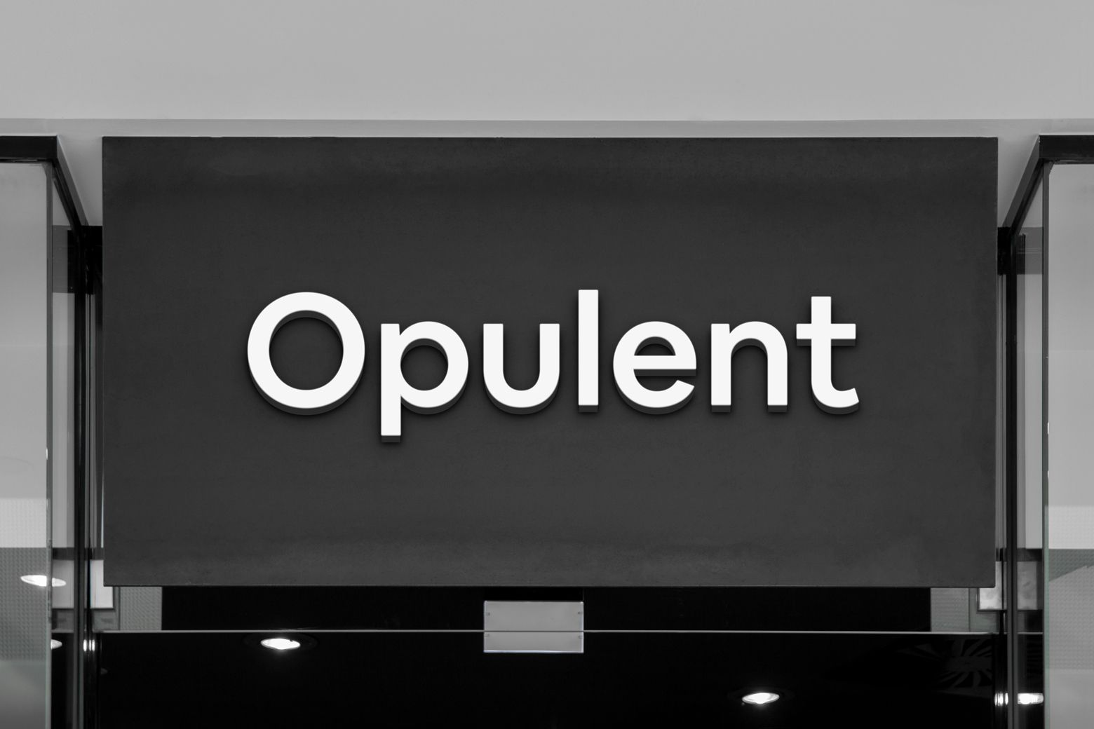 Opulent channel letter shop sign