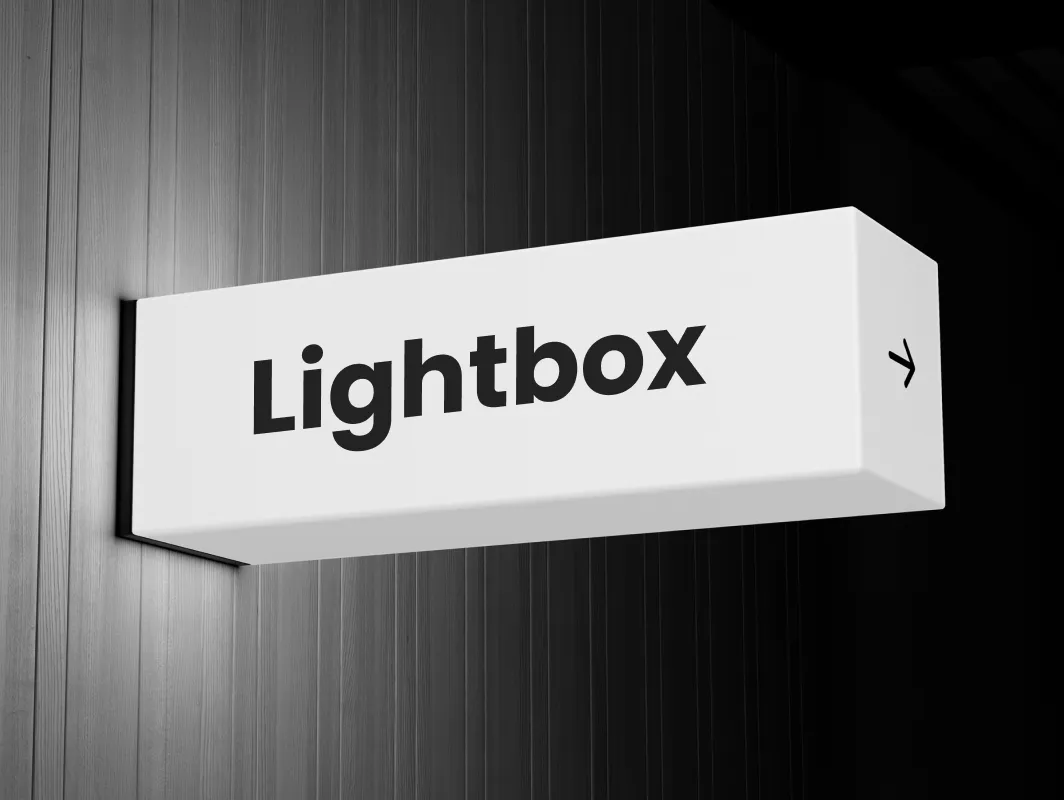 Lightbox signs made with Sign Customiser