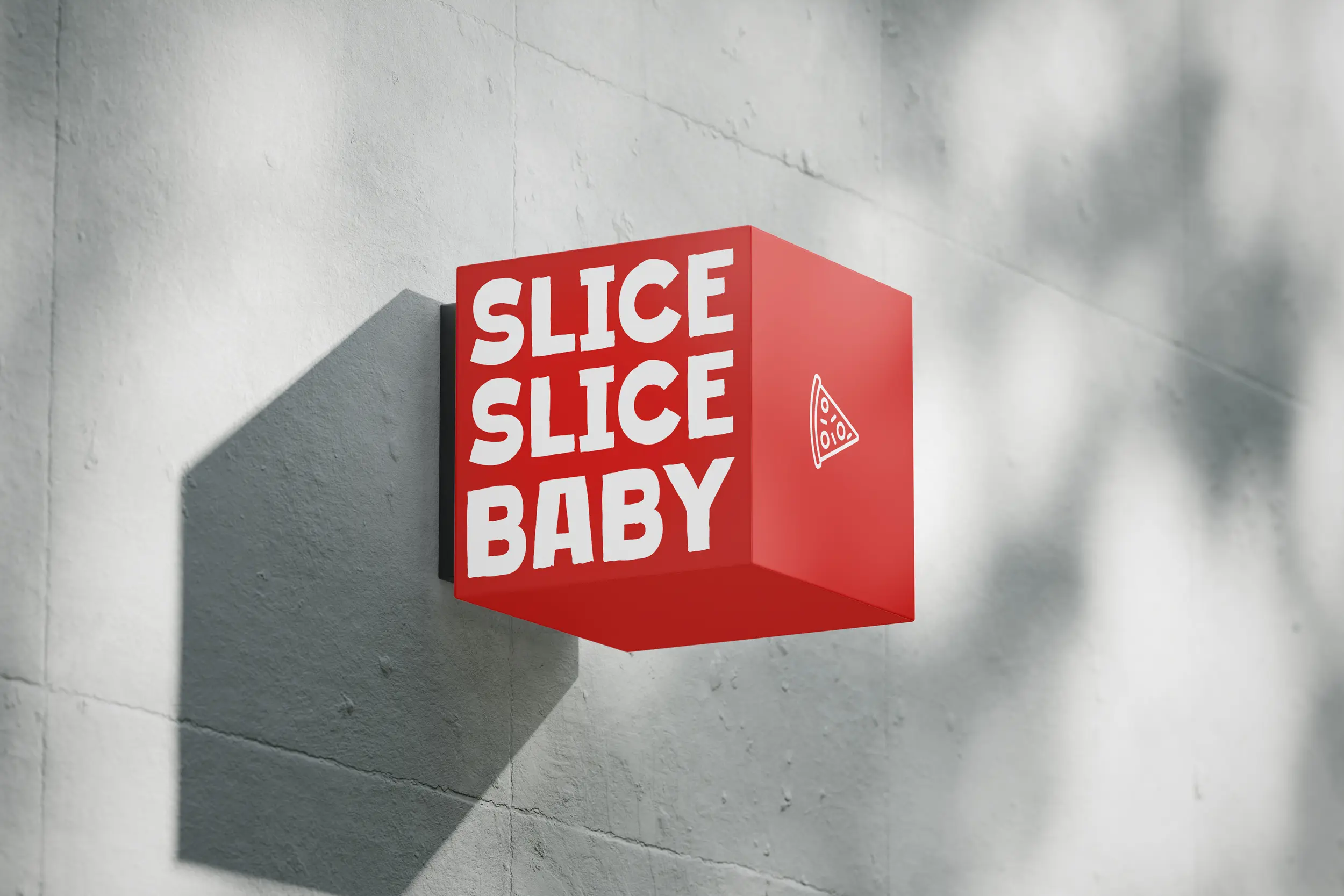 Slice Slice circular lightbox sign with backlit illumination