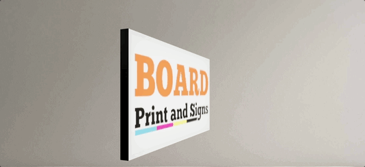 Slim lightbox sign preview in the customiser