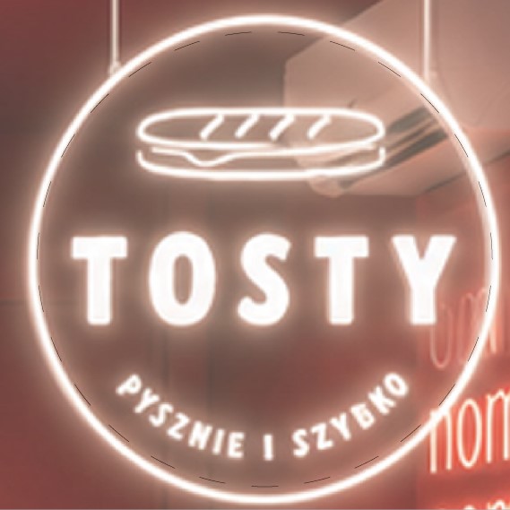 Original customer upload of the TOSTY sandwich shop sign