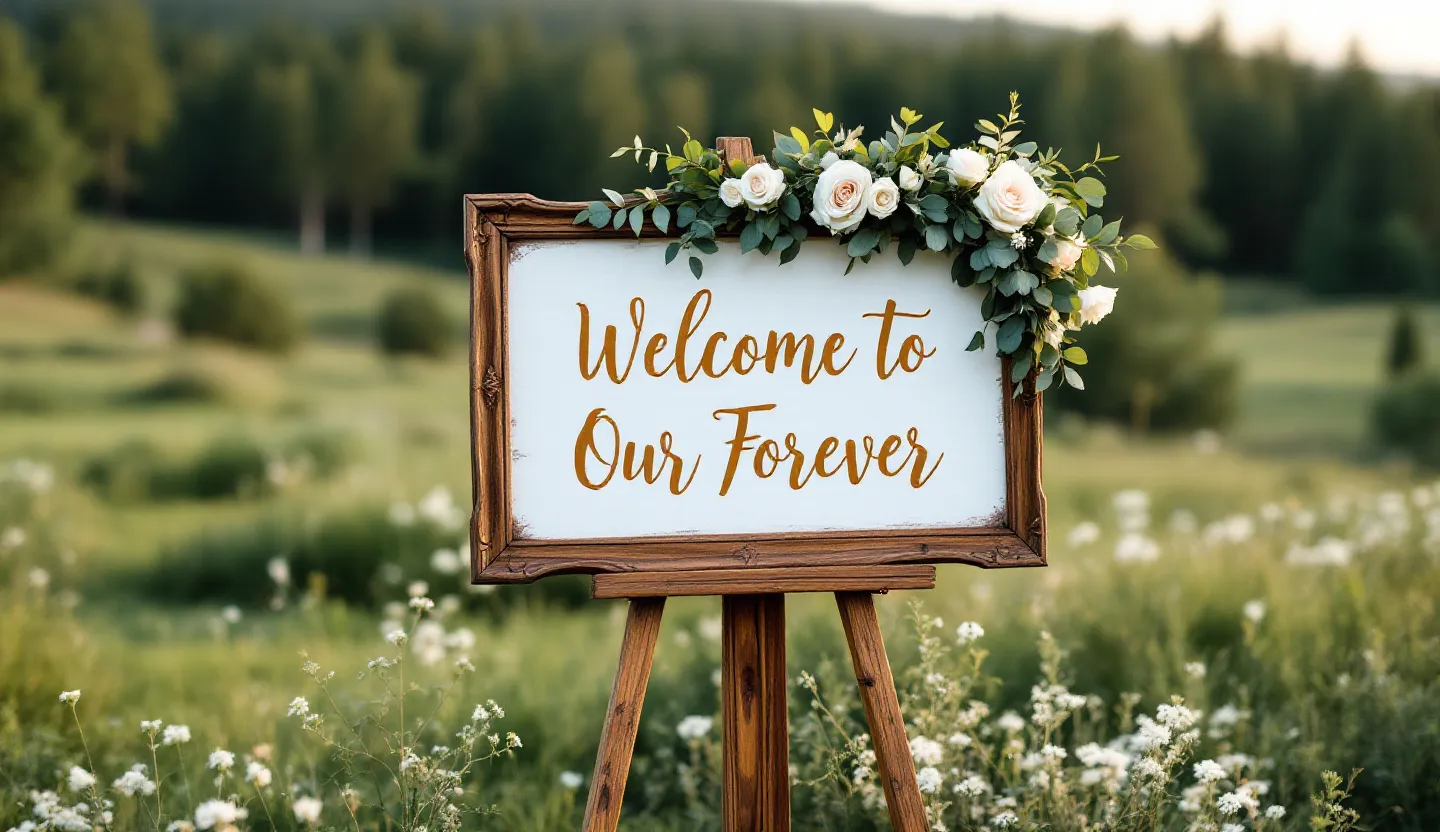 Wood sign for wedding signs