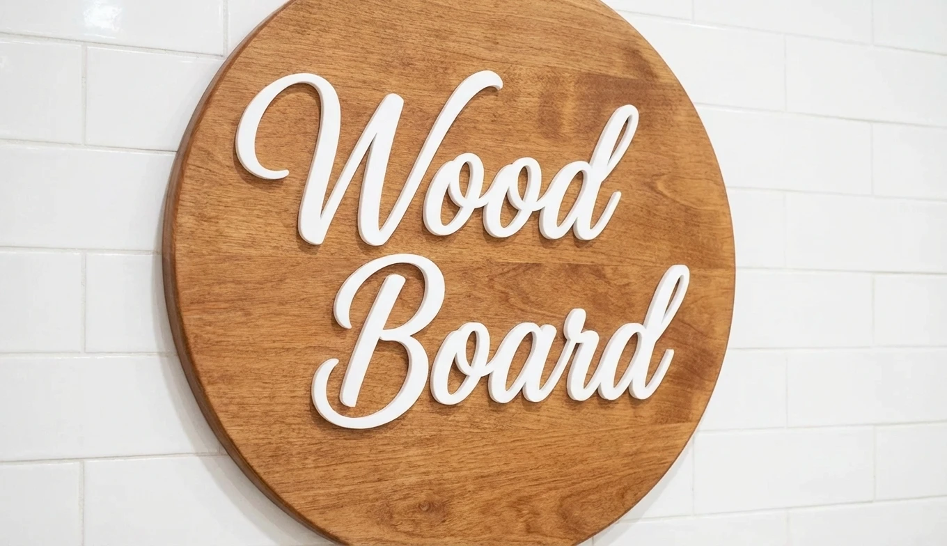 Wood Board Signs made with Sign Customiser
