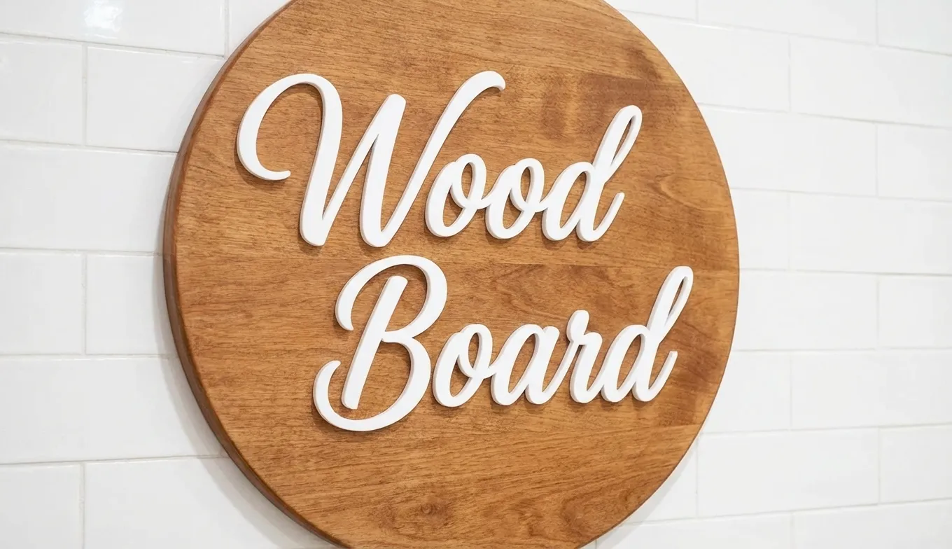 Wood board signs made with Sign Customiser