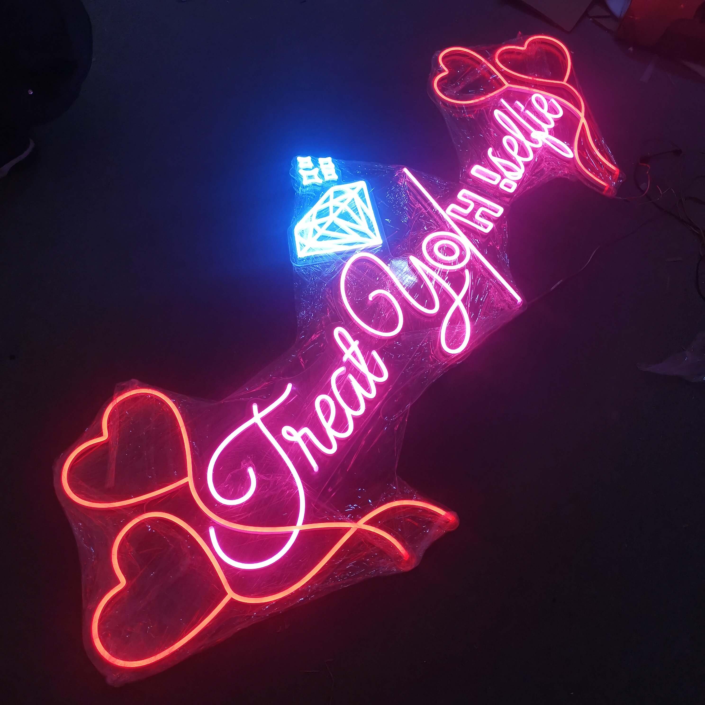 Neon word art