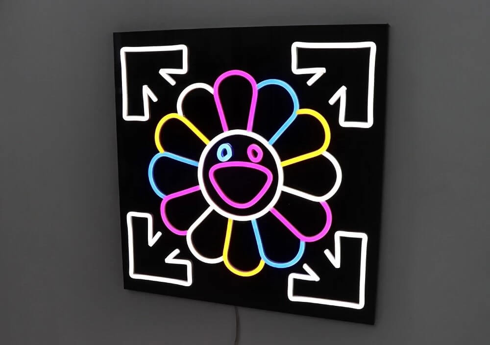 Black neon signs