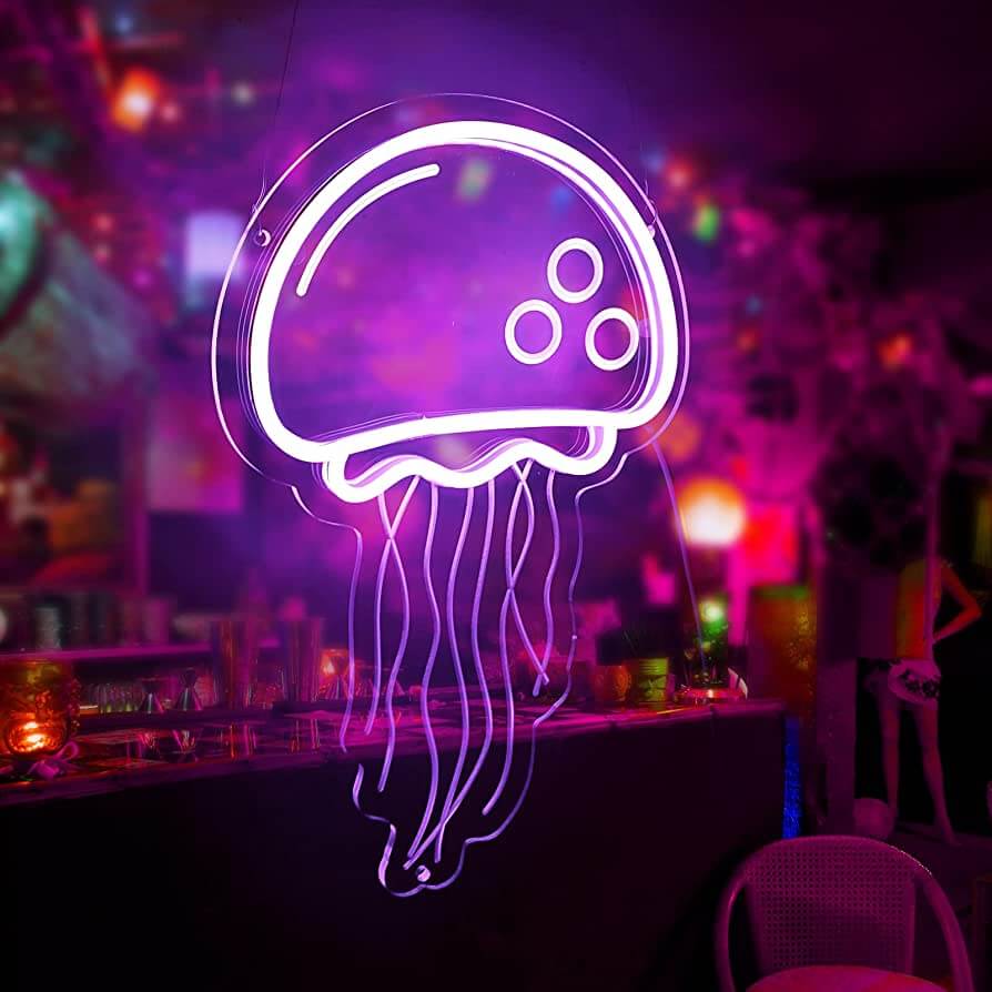 Creative designs and shapes for purple neon signs