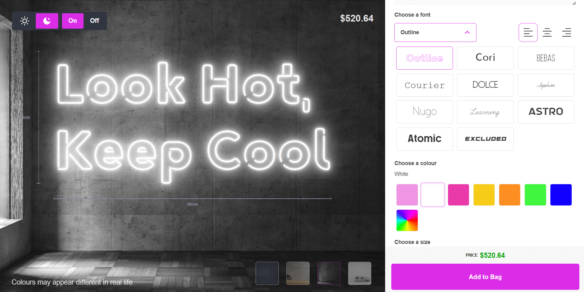 Neon Sign Customizer app