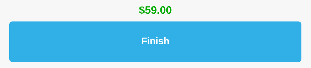 The Finish button at the bottom of the customiser sidebar, below the price. Clicking it opens the review screen. On the review screen, the Add to Bag button sends the product to your page.