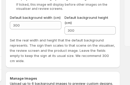 Scene Editor default background fields